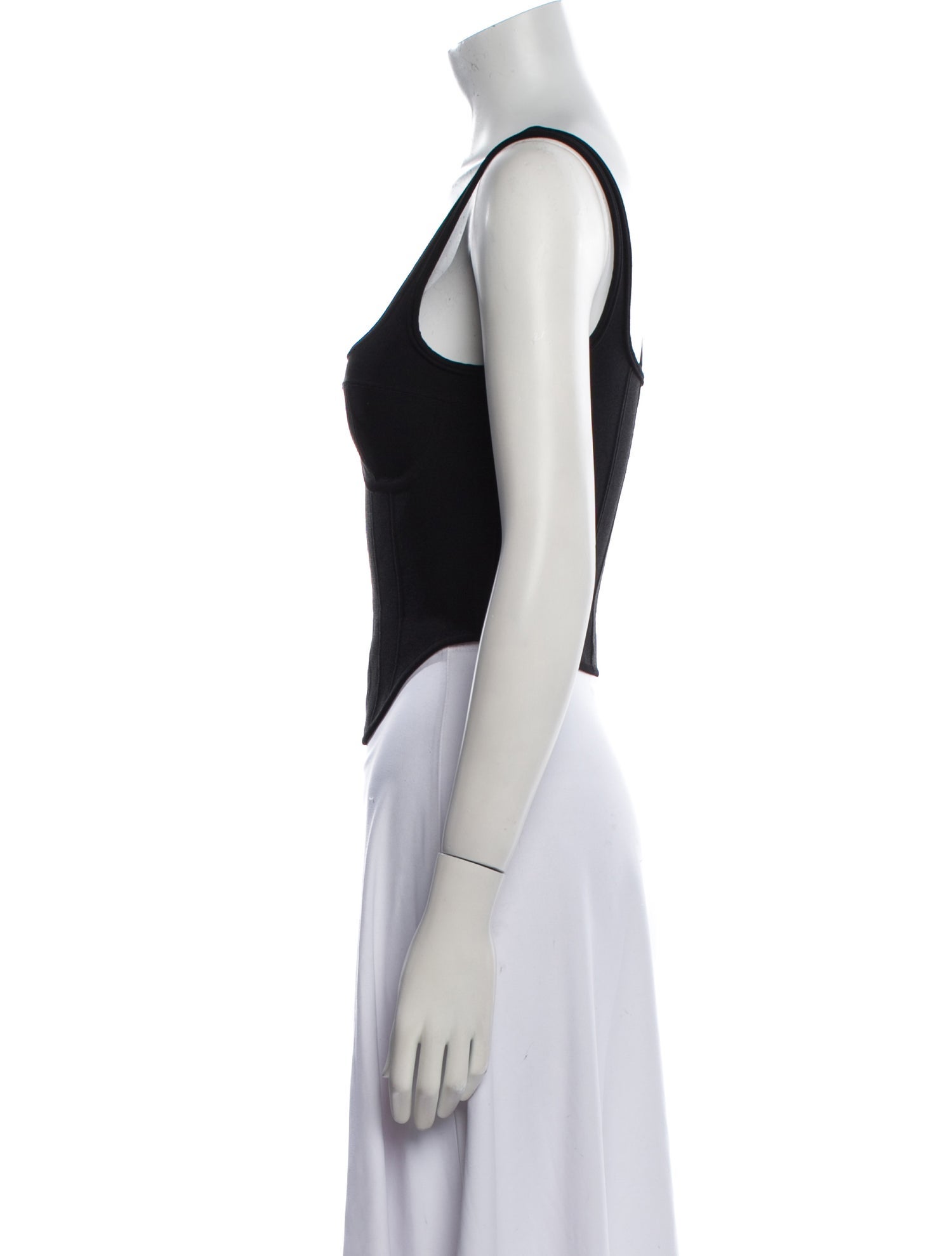 Celine Square Neckline Sleeveless Crop Top